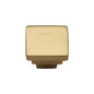 Square Stepped Cabinet Knob by M Marcus - Heritage Brass