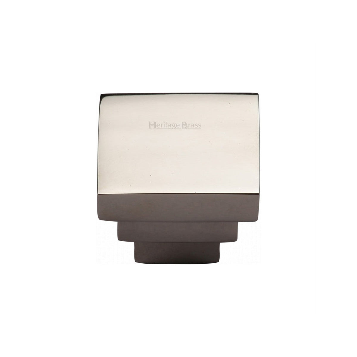 Square Stepped Cabinet Knob by M Marcus - Heritage Brass