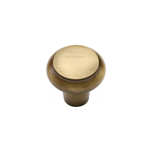 Round Edge Cabinet Knob by M Marcus - Heritage Brass