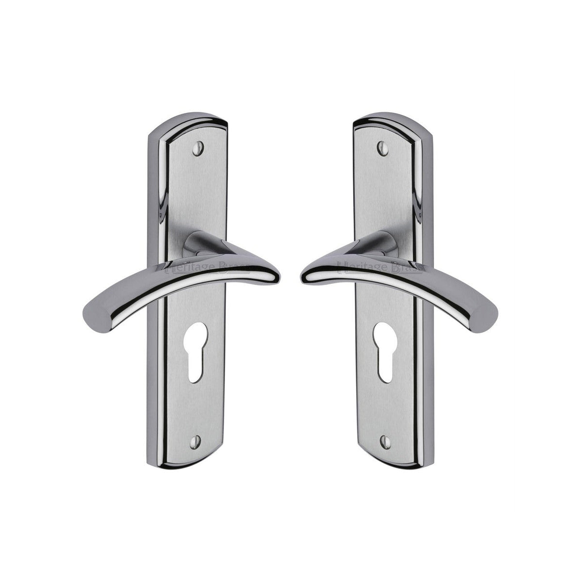 Centaur Door Handle on Plate by M Marcus - Heritage Brass
