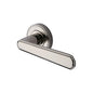 Century Door Handle on Round Rose by M Marcus - Heritage Brass