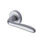Columbus Door Handle on Round Rose by M Marcus - Heritage Brass