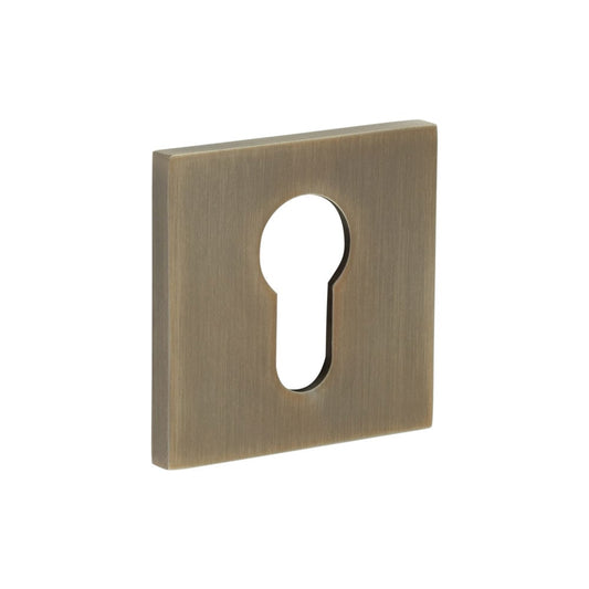 CRES-T10 Euro Keyway Square Rose Escutcheon by Cres By Frelan