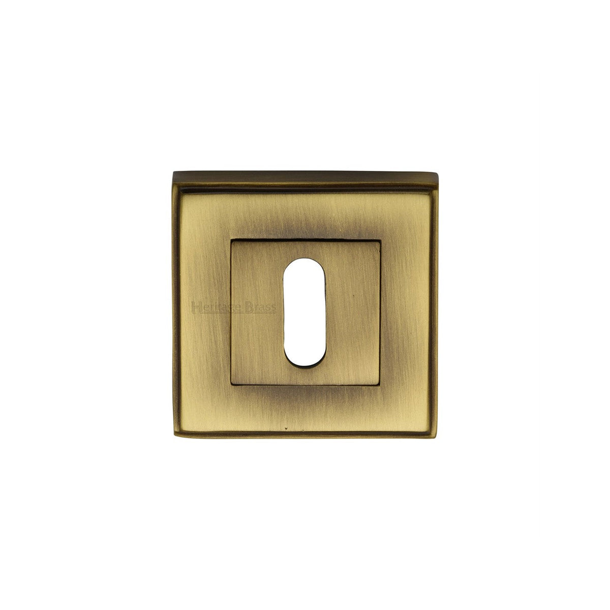 Standard Key Escutcheon Square - DEC7000 - Antique Brass
