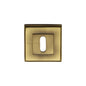 Standard Key Escutcheon Square - DEC7000 - Antique Brass