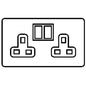 Seville Range Gloss White (Project Finish) Double Socket (13 Amp)