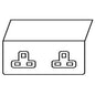 Elite Floor Socket Polished Brass, FT01 Switches & Sockets, FT01 - Double Floor Socket Unswitched (13 Amp) by Heritage Brass By M-Marcus