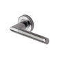 Ellipse Door Handle on Round Rose by M Marcus - Heritage Brass