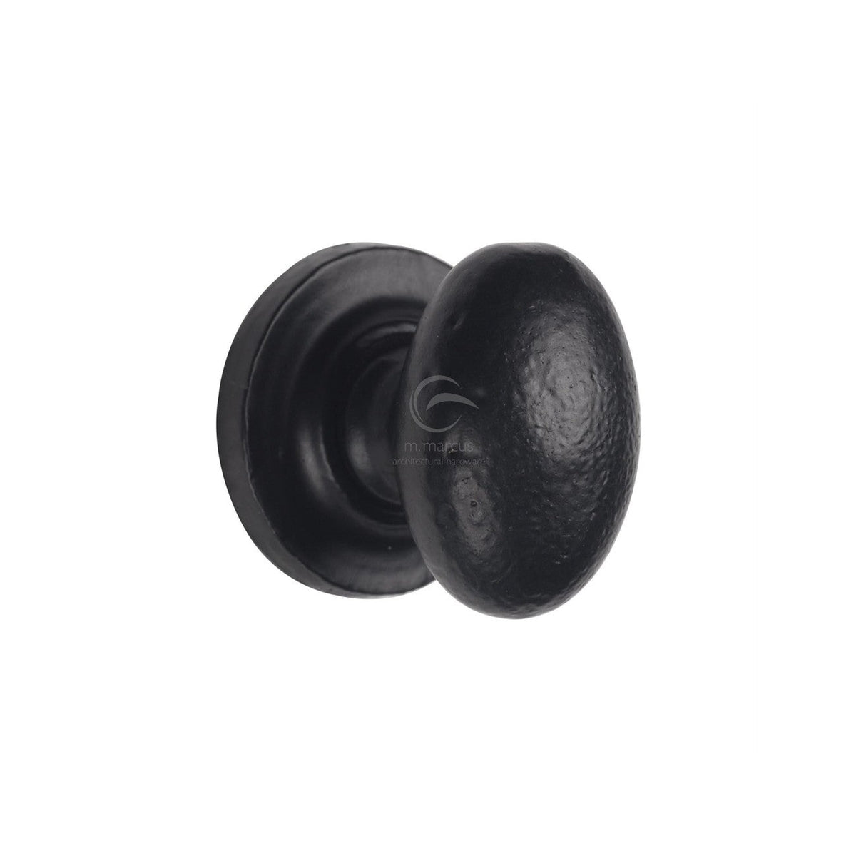 Matt Black Iron Cabinet Oval Knob by M Marcus - Heritage Brass