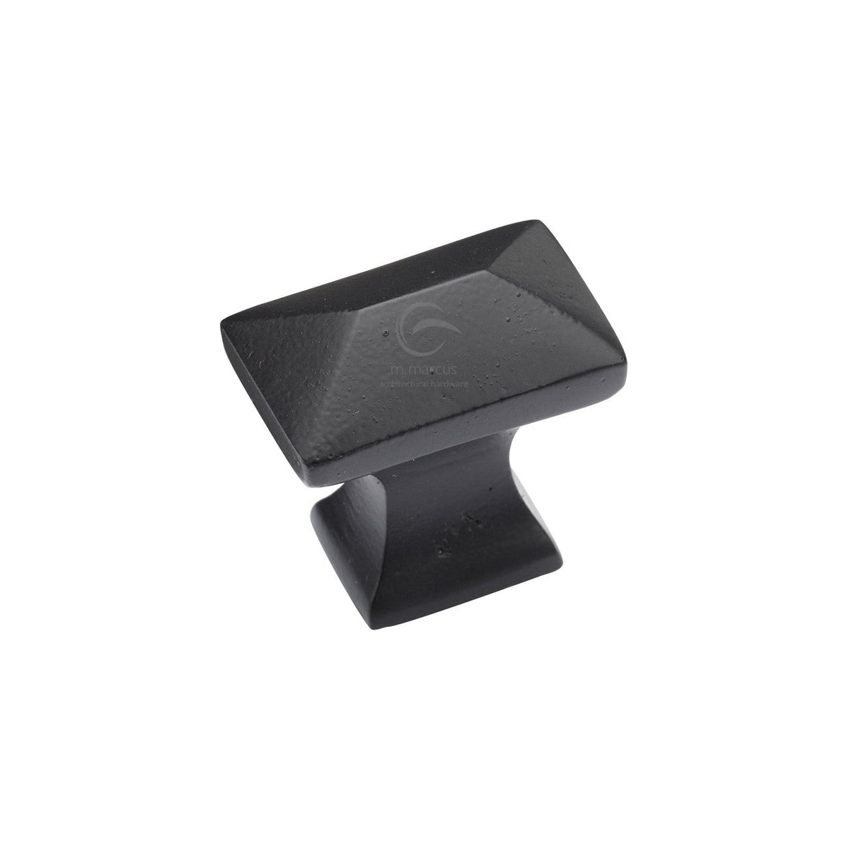 Matt Black Iron Pyramid Cabinet Knob by M Marcus - Heritage Brass