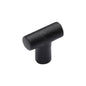Matt Black Iron T Shaped Cabinet Knob by M Marcus - Heritage Brass
