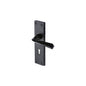 Black Iron Bridgnorth Door Handle on Plate by M Marcus - Heritage Brass