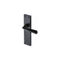 Black Iron Bridgnorth Door Handle on Plate by M Marcus - Heritage Brass
