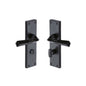 Black Iron Bridgnorth Door Handle on Plate by M Marcus - Heritage Brass