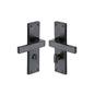 Black Iron Cheswell Door Handle on Plate by M Marcus - Heritage Brass