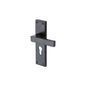 Black Iron Cheswell Door Handle on Plate by M Marcus - Heritage Brass