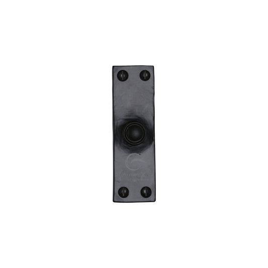 Black Iron Bell Push by M Marcus - Heritage Brass