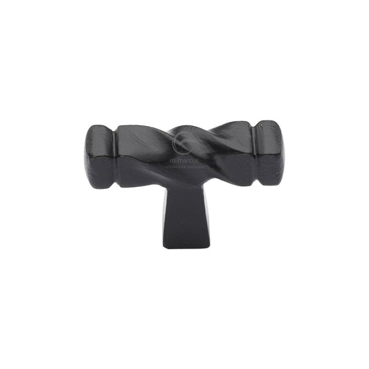 Matt Black Iron Twist Cabinet Knob by M Marcus - Heritage Brass