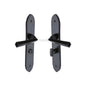 Black Iron Grafton Door Handle on Plate by M Marcus - Heritage Brass
