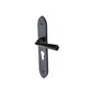 Black Iron Grafton Door Handle on Plate by M Marcus - Heritage Brass