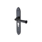 Black Iron Hadley Door Handle on Plate by M Marcus - Heritage Brass