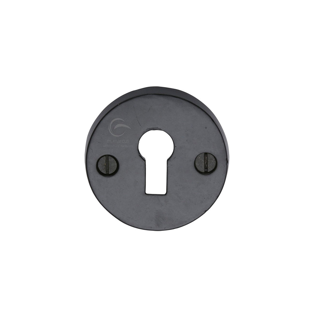 Standard Key Escutcheon Round Black Iron - Matt Black