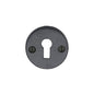Standard Key Escutcheon Round Black Iron - Matt Black
