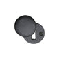 Standard Key Escutcheon Round Covered Black Iron - Matt Black