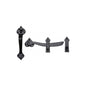 Black Iron Curved Gate Latch by M Marcus - Heritage Brass