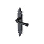 Black Iron Ludlow Door Handle on Plate by M Marcus - Heritage Brass
