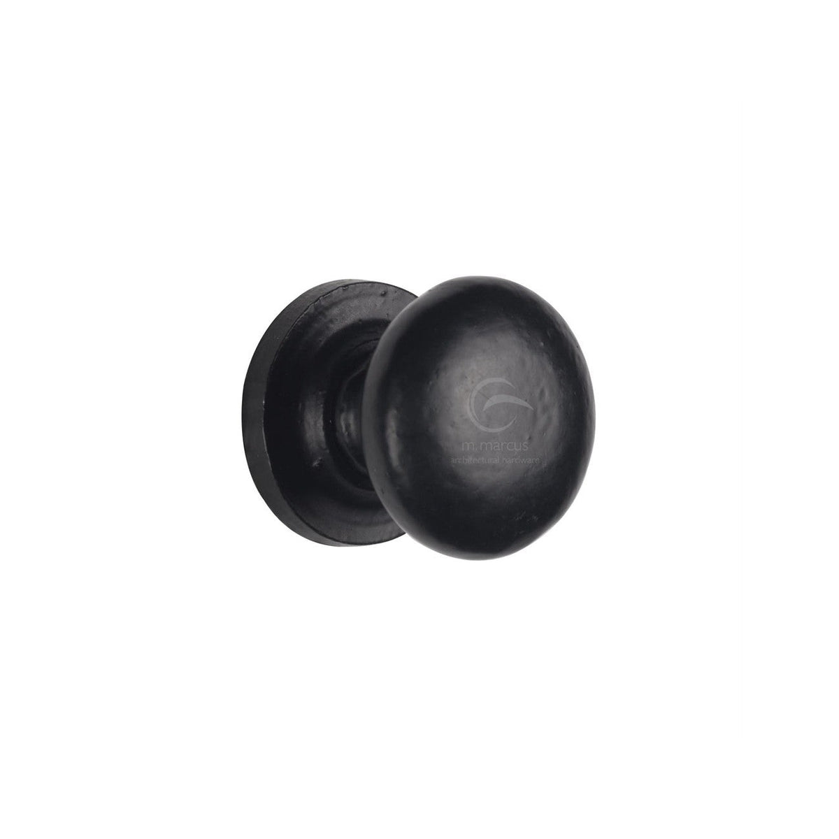Matt Black Iron Round Cabinet Knob by M Marcus - Heritage Brass
