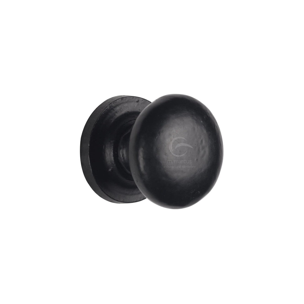 Matt Black Iron Round Cabinet Knob by M Marcus - Heritage Brass