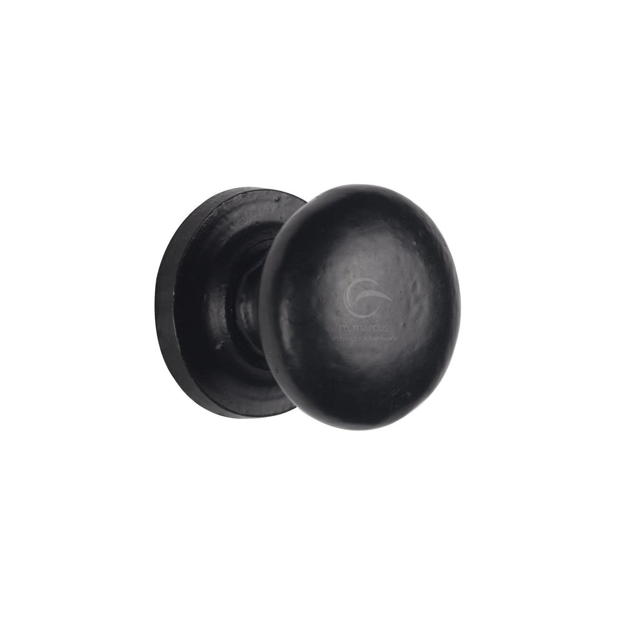 Matt Black Iron Round Cabinet Knob by M Marcus - Heritage Brass