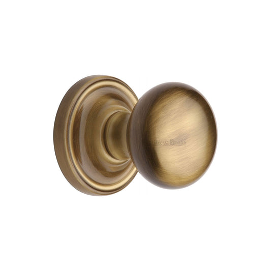 Hampstead Door Knob on Rose by M Marcus - Heritage Brass