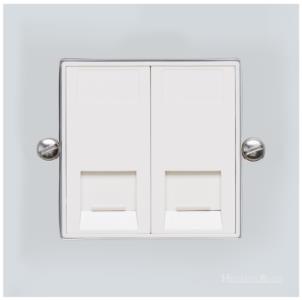 Bauhaus Range Polished Chrome, BH2 - 2 Gang CAT6