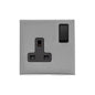 Windsor Range Satin Chrome Silk Switches & Sockets, WN35 - Single Socket (13 Amp) by Heritage Brass By M-Marcus