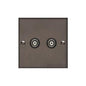 Richmond Elite Range Matt Bronze Switches & Sockets, LP9 - TV/FM Diplexed Socket by Heritage Brass By M-Marcus