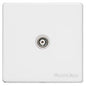 Vintage Range Gloss White Switches & Sockets, XGL - 1 Gang Non-Isolated TV Coaxial Socket by Heritage Brass By M-Marcus