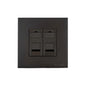 Windsor Range Dark Antique Bronze Switches & Sockets WN95 - 2 Gang CAT6 by Heritage Brass By M-Marcus