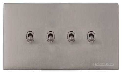 Winchester Range Satin Nickel, W05 - 4 Gang Stockholm Toggle