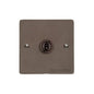 Heritage Brass Stylist Bronze Flat Plate - Round Edge - 1 Gang 2-Way Classic Toggle Switch - Type L9 by Heritage Brass By M-Marcus