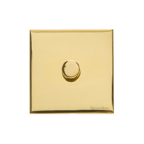 Windsor Range Polished Brass Switches & Sockets, WN1 - 1 Gang TED Dimmer (Compatible with LED Lamps) by Heritage Brass By M-Marcus
