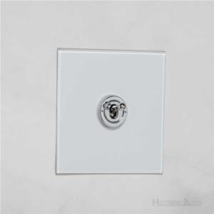 Clarity Perspex Range Clear Perspex (Project Finish) 1 Gang 2-Way Classic Toggle Switch