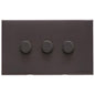 Windsor Range Matt Bronze Switches & Sockets, WN9 - 3 Gang TED Dimmer (Compatible with LED Lamps) by Heritage Brass By M-Marcus