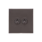 Windsor Range Matt Bronze Switches & Sockets, WN9 - 2 Gang Toggle Switch by Heritage Brass By M-Marcus