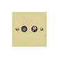 Richmond Elite Range Satin Brass Switches & Sockets, LP44 - TV/Satellite Socket by Heritage Brass By M-Marcus