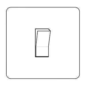 Hoxton Paintable Range Primed White (Paintable) 1 Gang 2-Way Rocker Switch