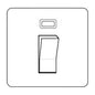 Hoxton Paintable Primed White (Paintable) | 45A DP Cooker Switch with Neon (single plate)