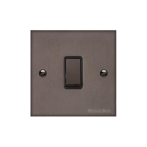 Heritage Brass Stylist Bronze Low Profile Plate - Square Edge - 1 Gang 2-Way Rocker Switch -Type RL9 by Heritage Brass By M-Marcus