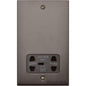 Heritage Brass Stylist Bronze Low Profile Plate - Square Edge - Shaver Socket Output Voltage 110/240V -Type RL9 by Heritage Brass By M-Marcus